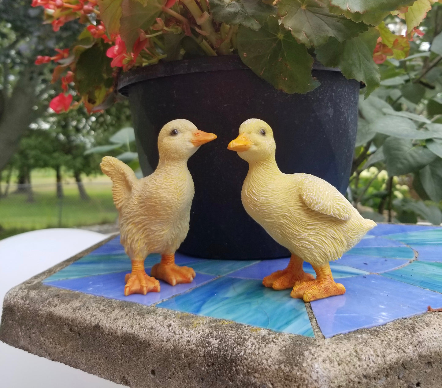 duckling pair statues