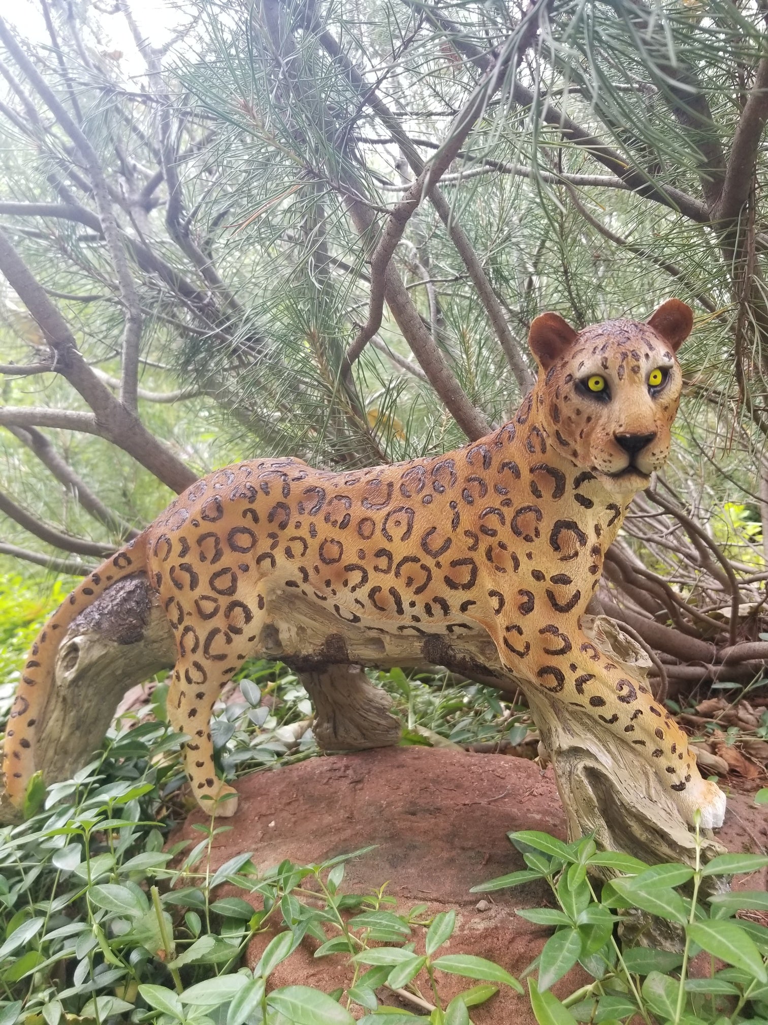 Fortune Leopard Large Floor Statue Resin Figurine Interior Animal