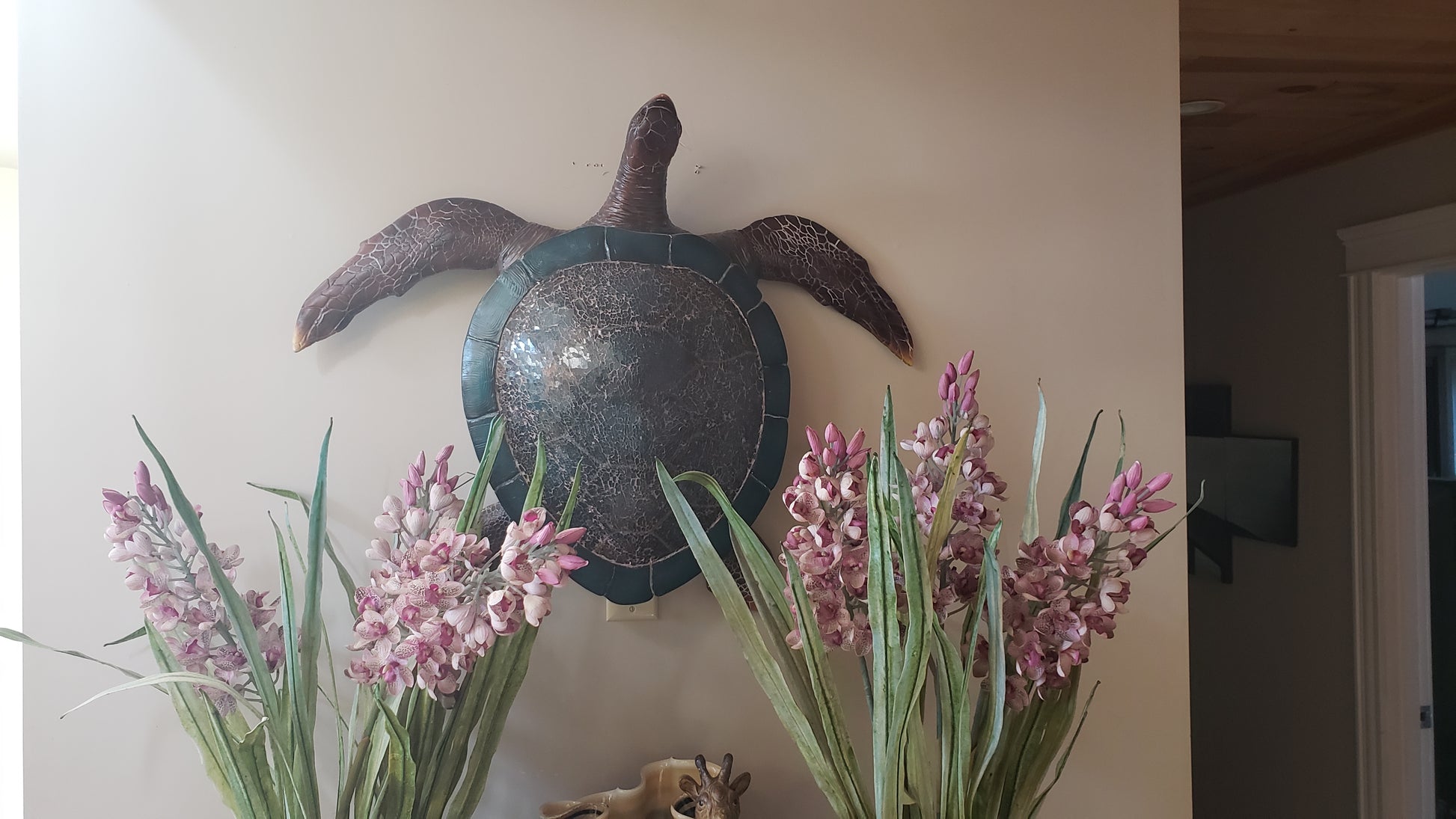 Auction for sale turtle wall hanging illuminated statue