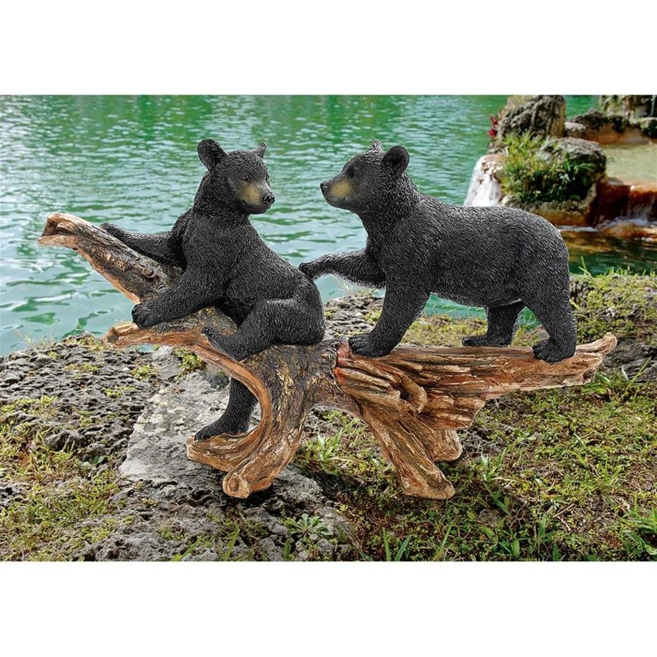 bear cubs playing statue for sale