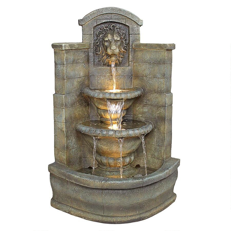 Corner lion cascading fountain for sale