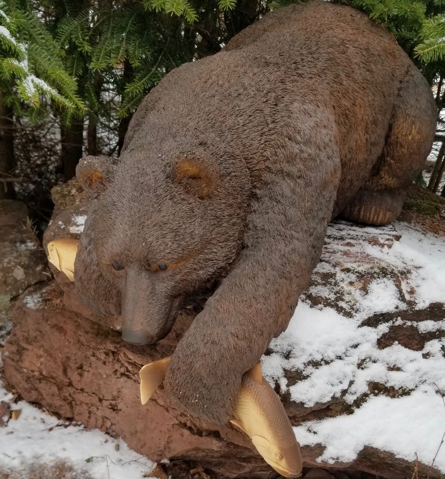 fishing bear statue for sale