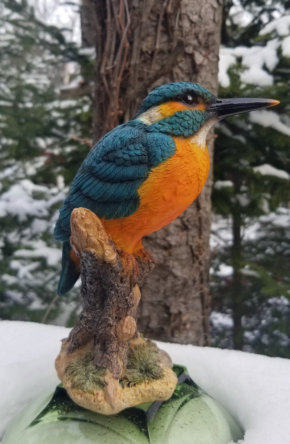 buy a kingfisher bird statue at auction