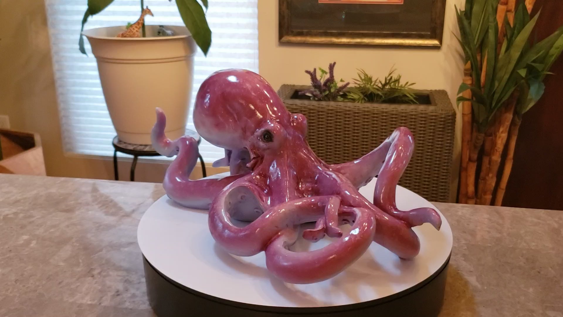 Auction for sale purple octopus statue