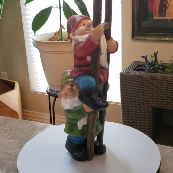 Auction for sale ladder gnomes statue
