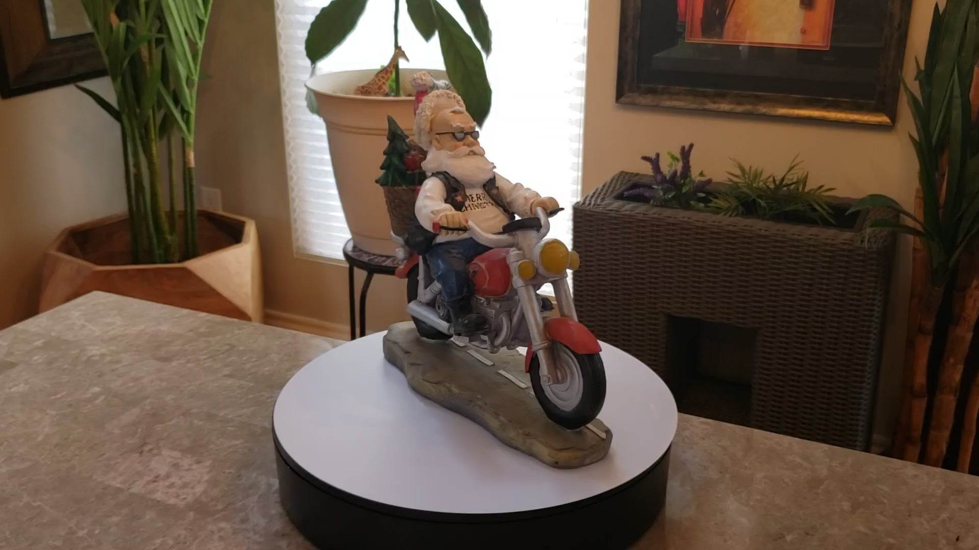 Auction for sale riding Santa gnome statue