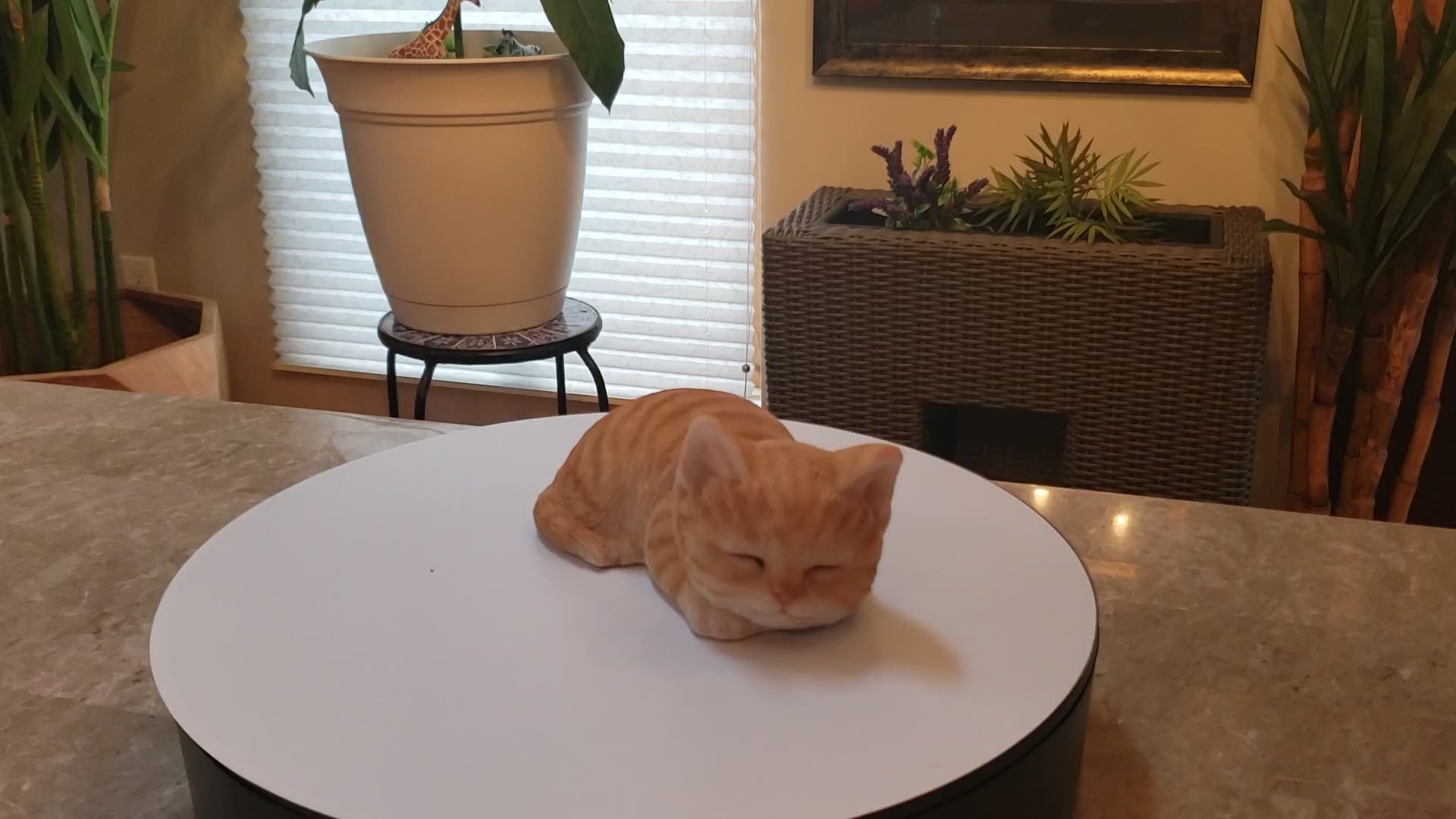 Auction for sale orange kitten statue