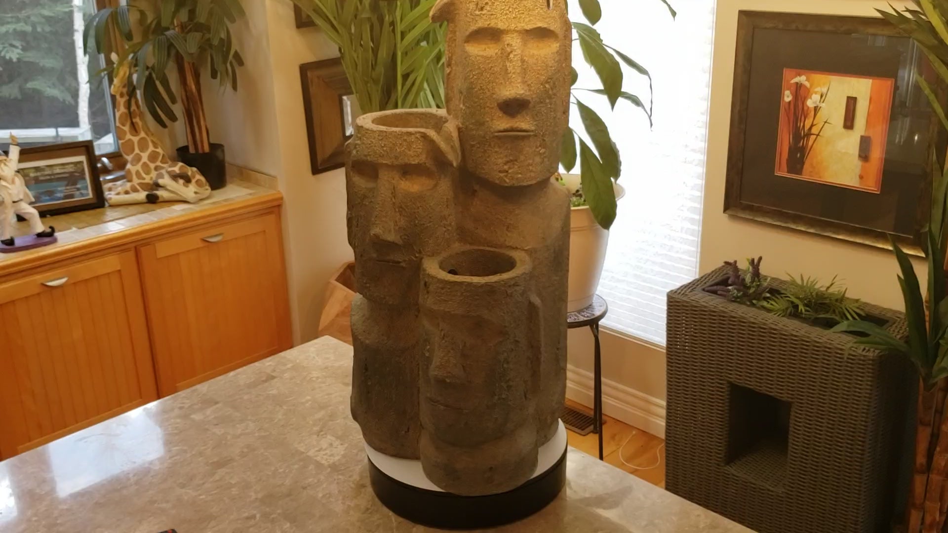 Auction for sale easter Island fountain