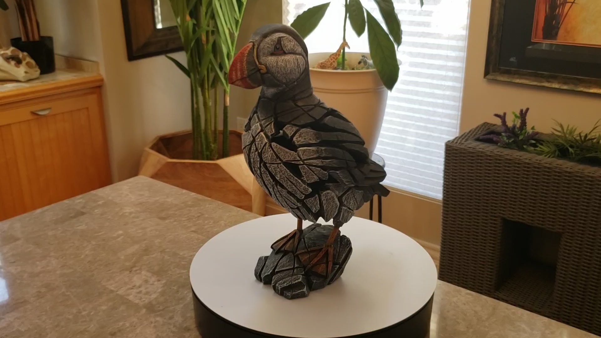 Auction for sale luxury puffin bird statue