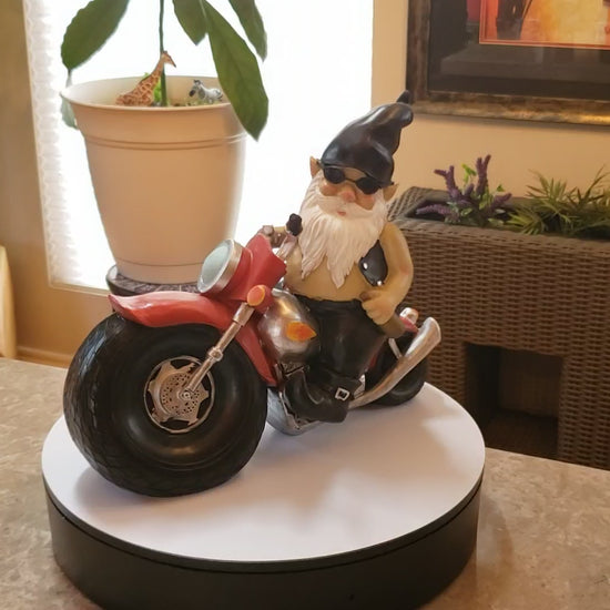 Auction for sale biker gnome statue
