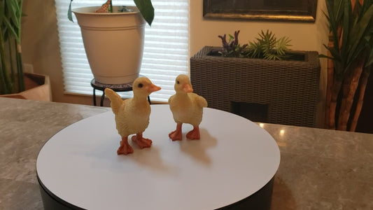 Auction for sale duckling pair bird statues