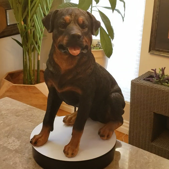 Auction for sale rottweiler dog statue