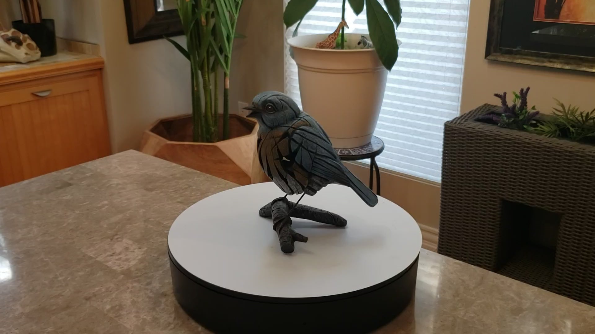 Auction for sale luxury bluebird statue