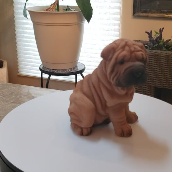 Auction for sale shar pei puppy statue