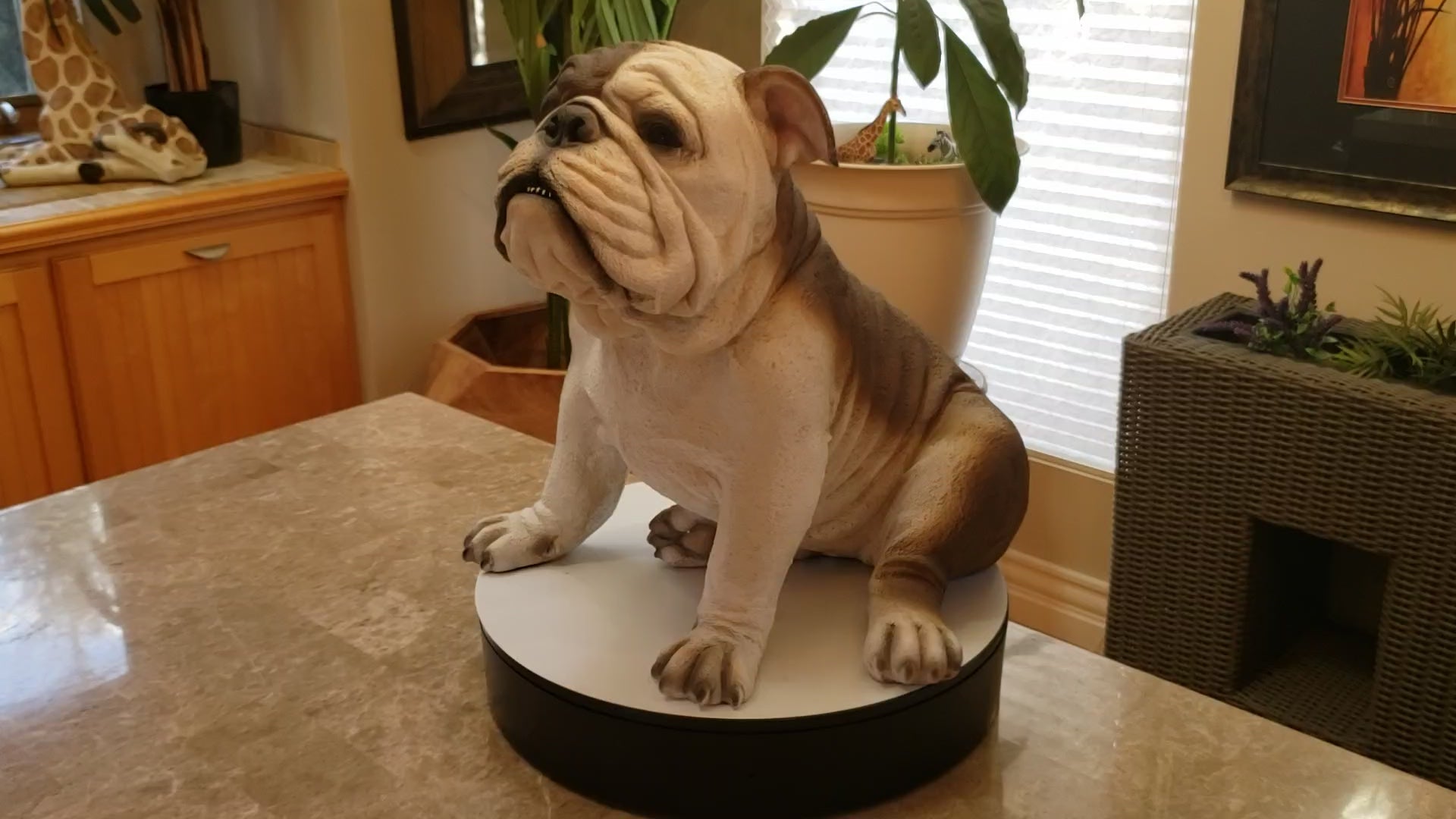 Auction for sale bulldog statue