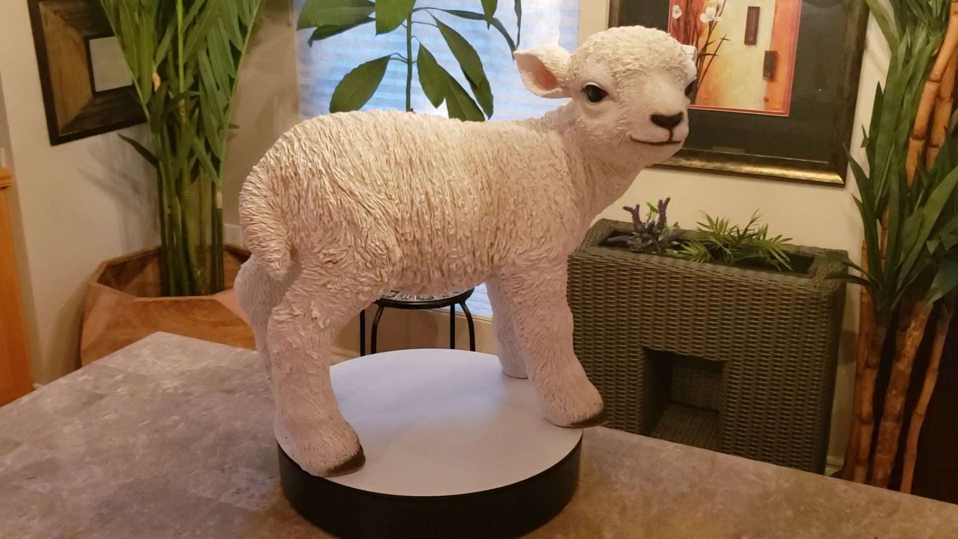 Auction for sale lamb statue