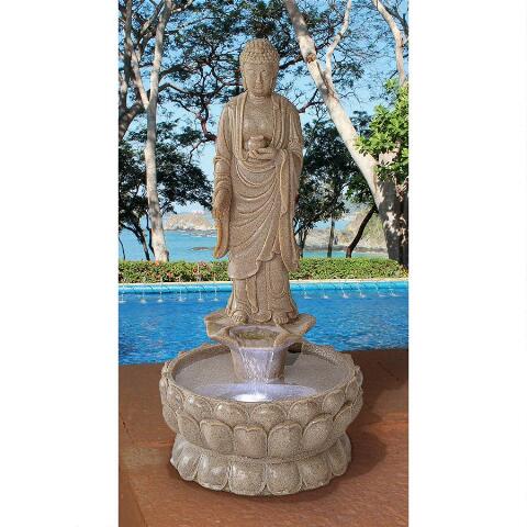 large garden fountain Buddha
