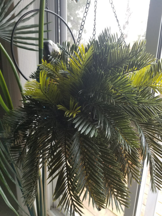 cycas artificial hanging basket for sale
