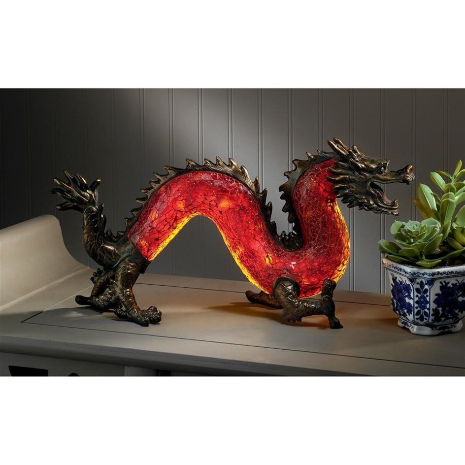 mosaic glass dragon statue for sale