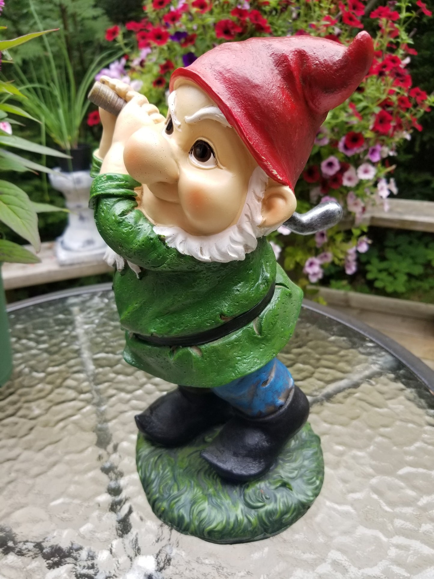 golfer gnome statue for sale