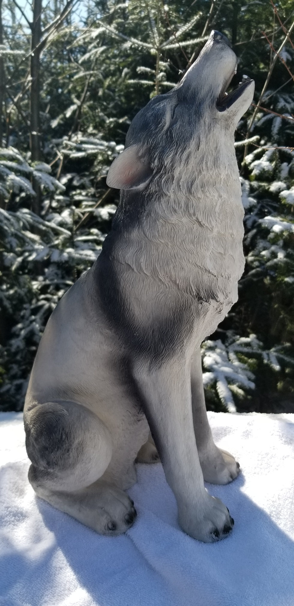 motion sensor wolf statue for sale