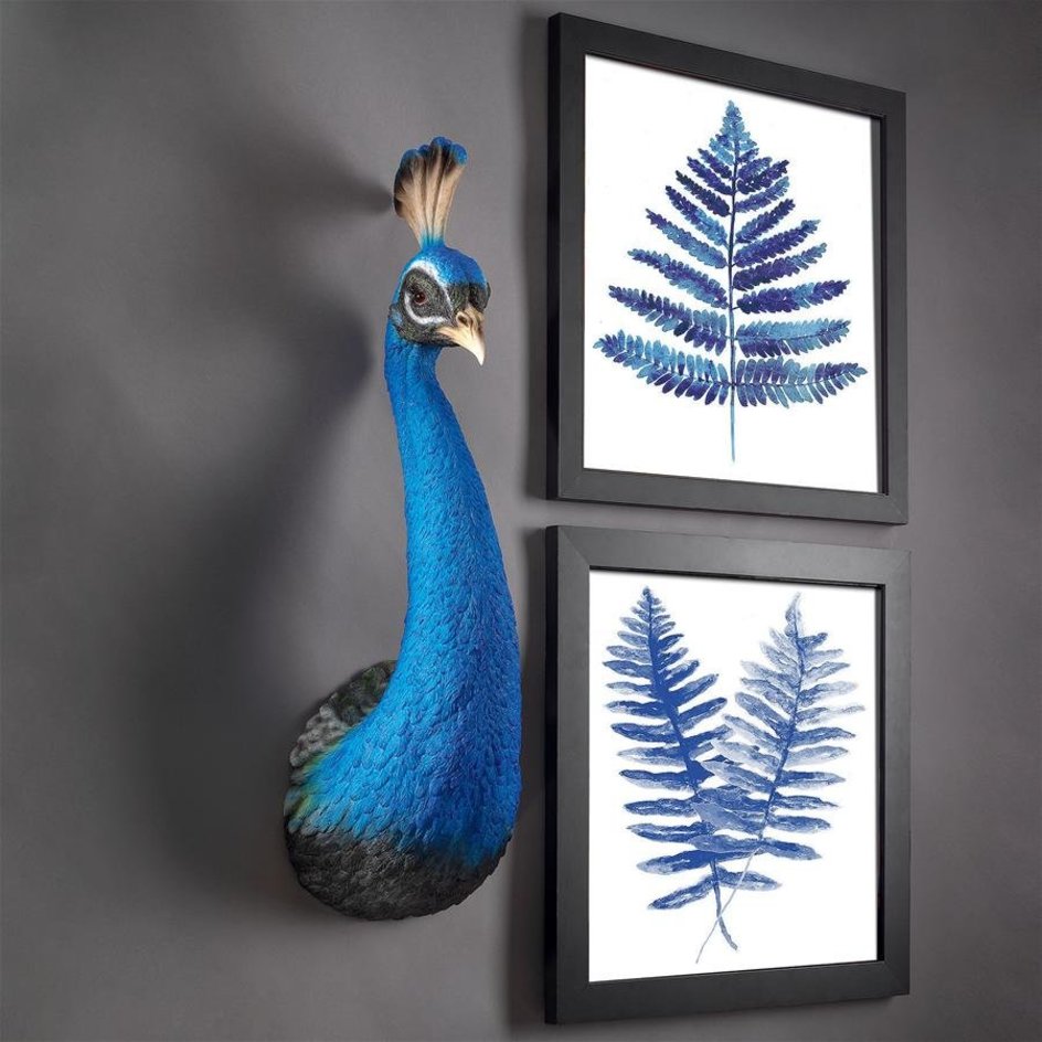 peacock resin head statue for sale