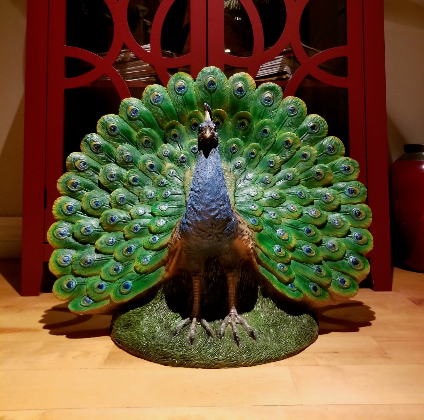 plumage peacock statue for sale