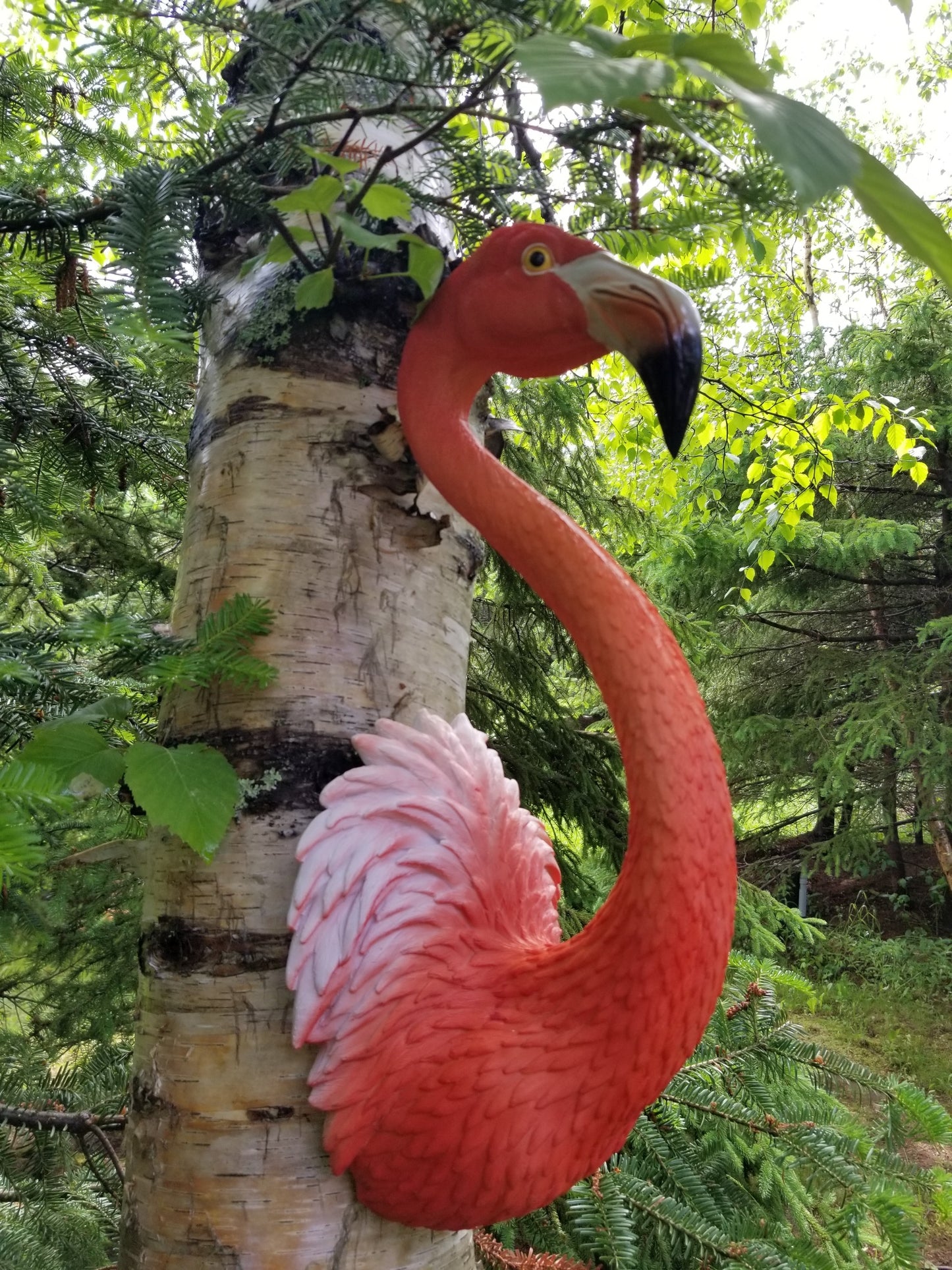 pink flamingo head statue for sale