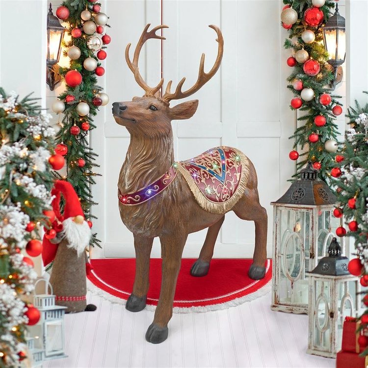 regal grand solo reindeer statue for sale