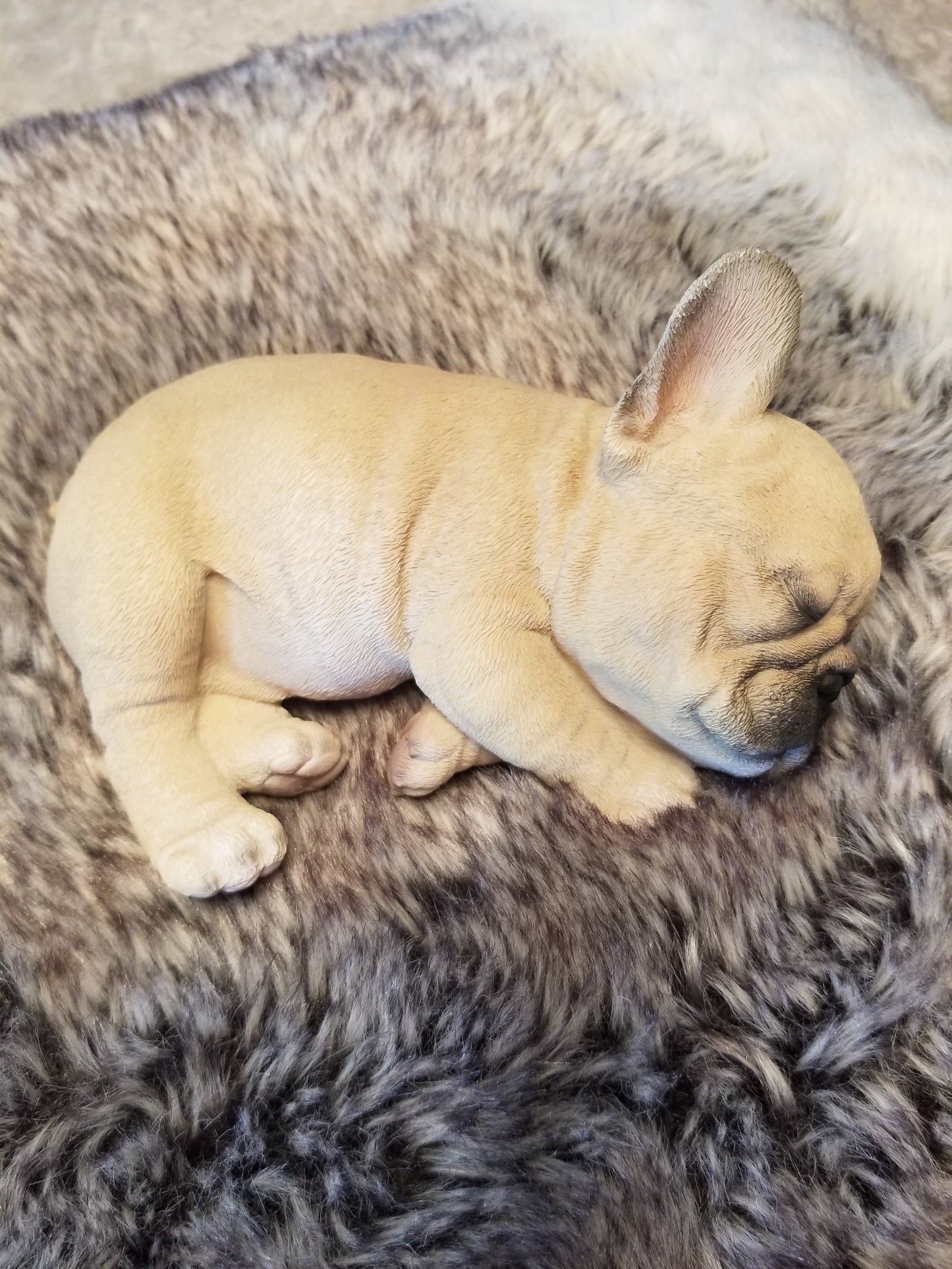 sleeping french bulldog puppy dog ornament