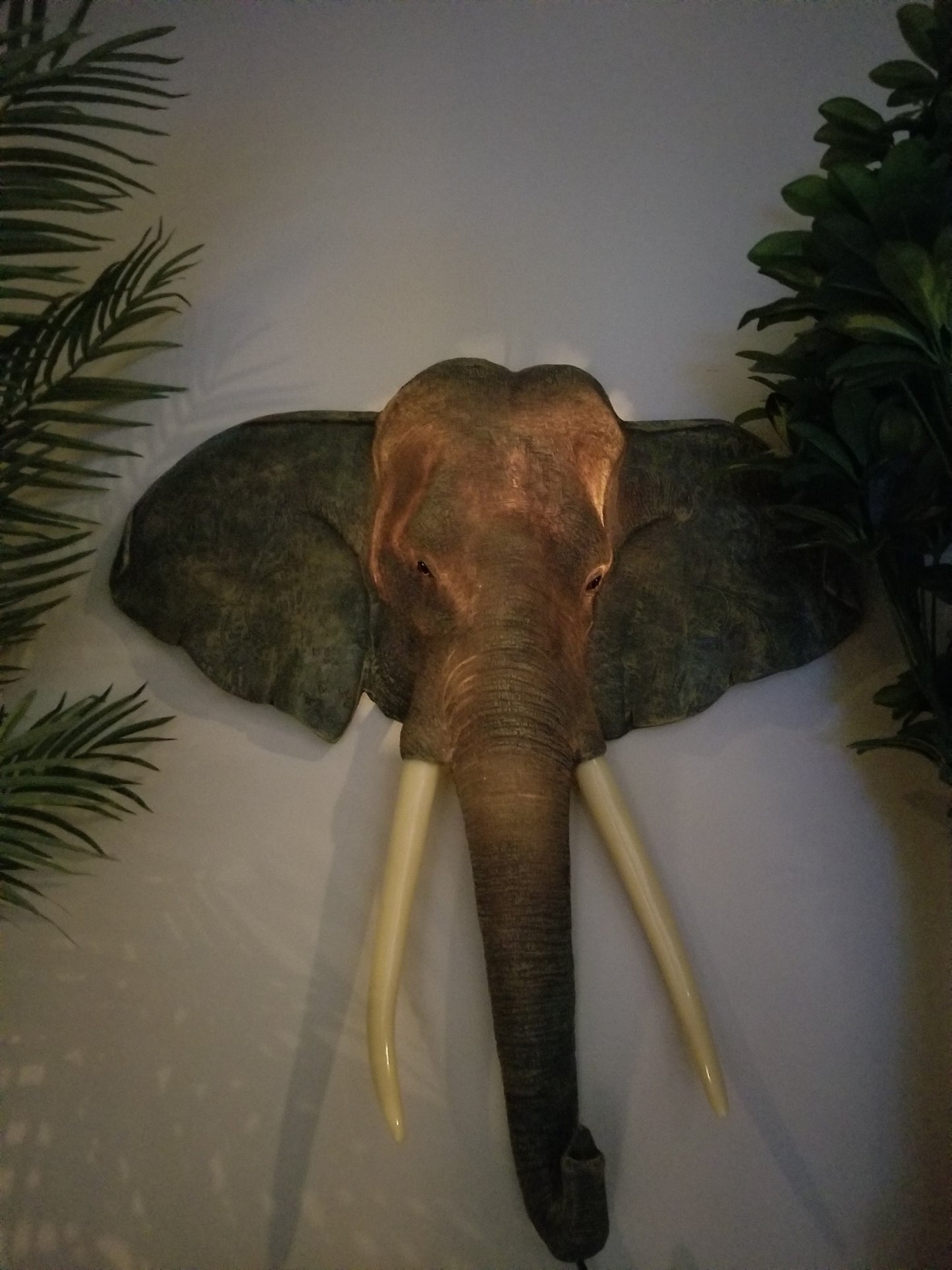 illuminated elephant head sculpture for sale