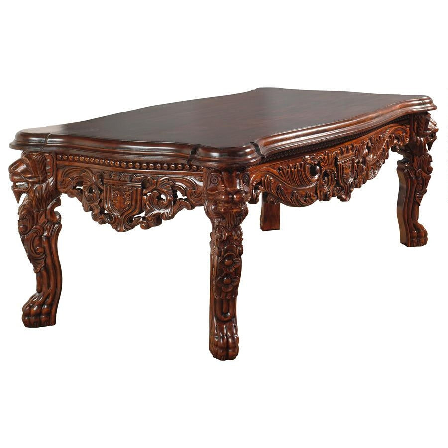 regal lion mahogany coffee table