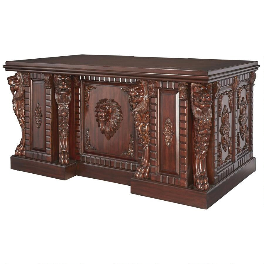 regal lion mahogany desk
