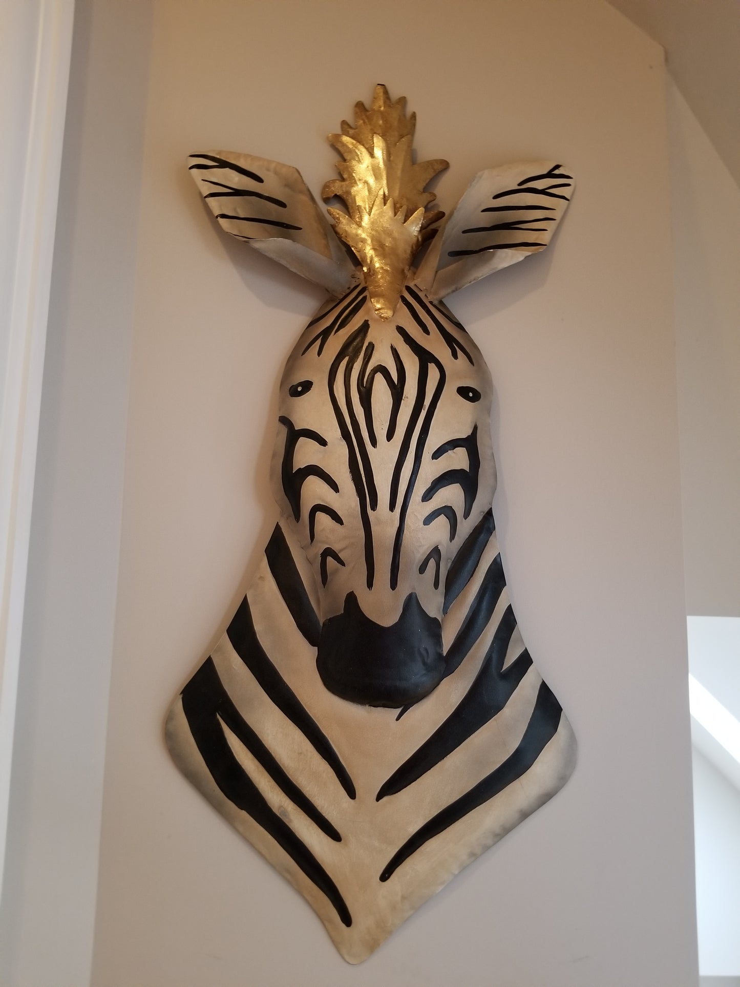 zebra metal wall sculpture for sale